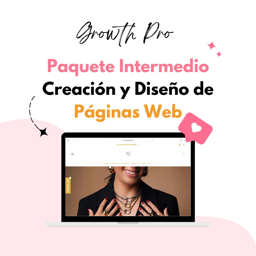 Growth Pro Paquete Intermedio Creación y Diseño de Páginas Web - Cariba Social Studio